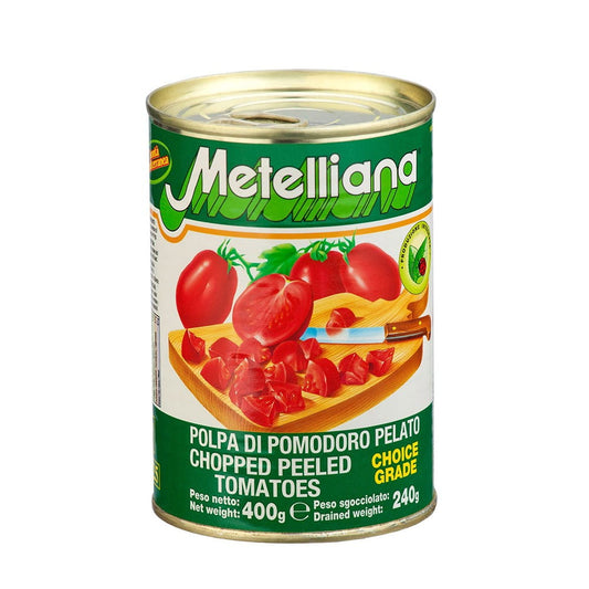 Gewürfelte Tomaten von ITALMEX in 400 g Packung, frische, saftige Tomatenstücke für die Küche.