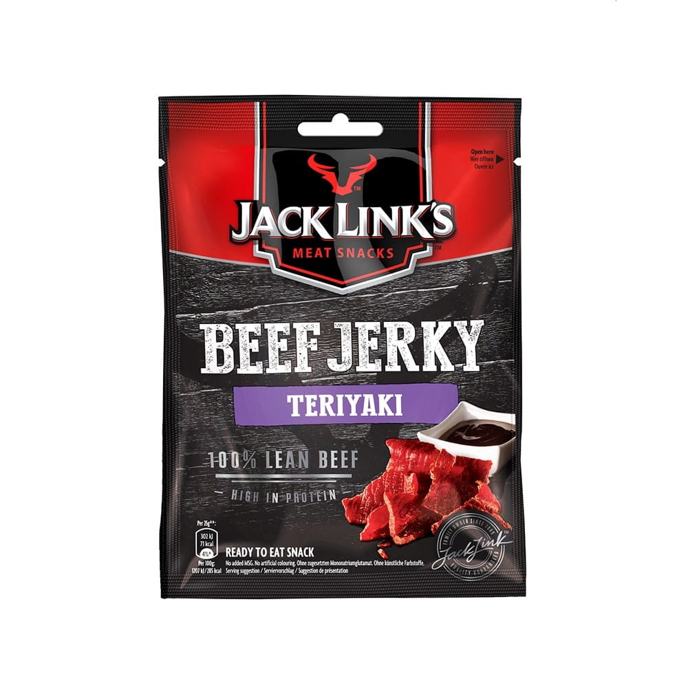 Rindfleischstücke: getrocknet und geräuchert. Teriyaki 25 g