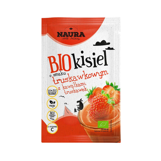 Erdbeerkussel mit Vitamin C von NAURA, Bio, 38 g, weiche Fruchtkugel mit Erdbeergeschmack und Vitamin C, Nahaufnahme