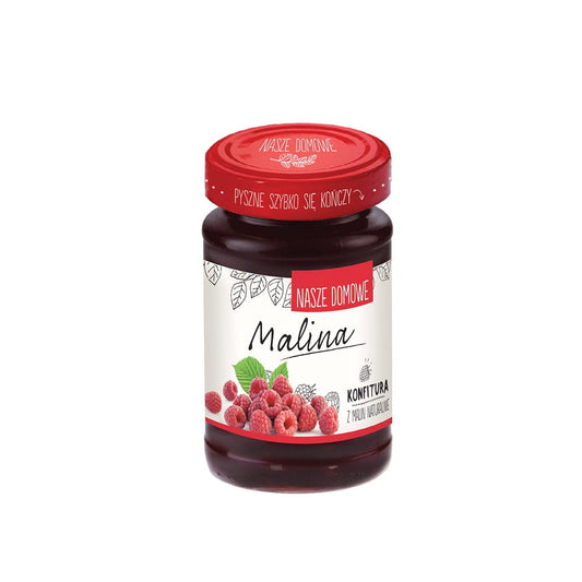 Himbeermarmelade in 320 g Glas von PREMIUM ROSA, fruchtige rote Marmelade mit Himbeeren, ideal für Brot und Desserts