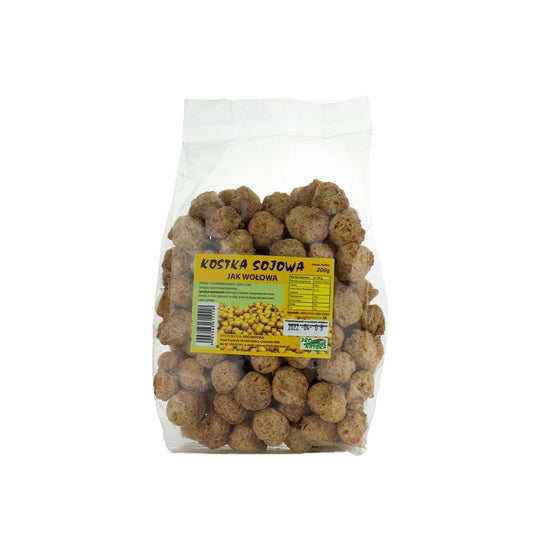Sojawürfel wie Rindfleisch, 200 g, PRO NATURA, nährstoffreiche vegane Fleischalternative auf Bild zu sehen