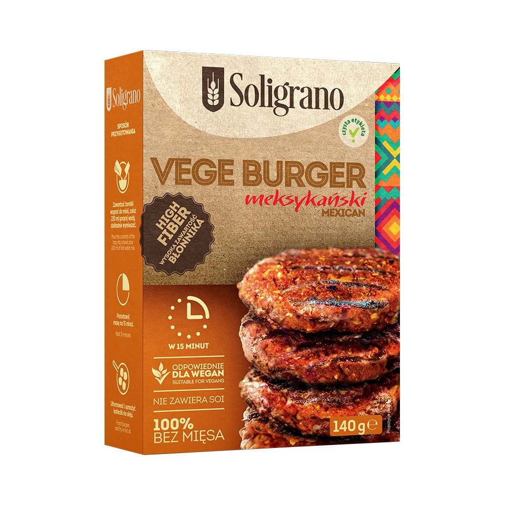 Vege Mexikanischer Burger 140 g - SOLIGRANO