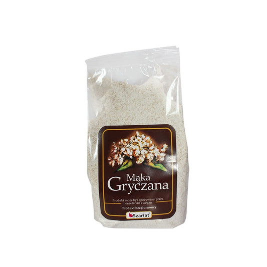 Buchweizenmehl in 500 g Packung von SZARŁAT, feines dunkles Mehl für Backwaren und glutenfreie Rezepte
