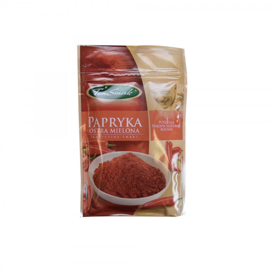 Getrocknete Peperoni von TEN SMAK, 20 g, scharfe und würzige Chili-Schoten in Nahaufnahme.