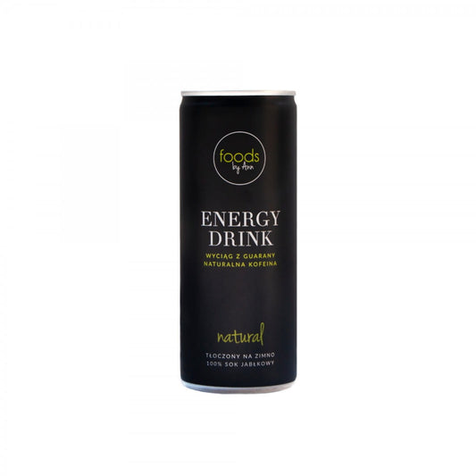Natürliches Apfel-Energydrink von FOODS BY ANN in 250 ml Flasche, mit frischem Apfelaroma und energieliefernder Formel.