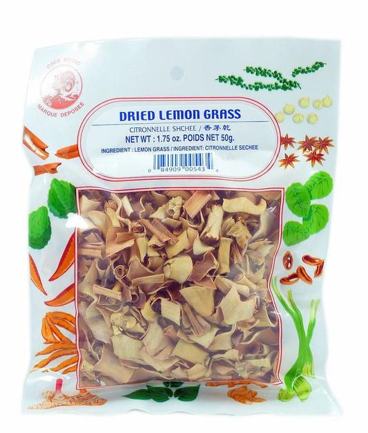 Getrocknetes Zitronengras von MERRE, 50g, mit grünen und gelben getrockneten Stängeln, ideal für Tee und Zubereitungen