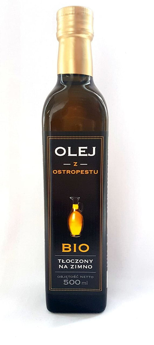 Bio Mariendistelöl von PIĘĆ PRZEMIAN in 500ml Flasche, flüssiges Pflanzenöl mit Mariendistel.