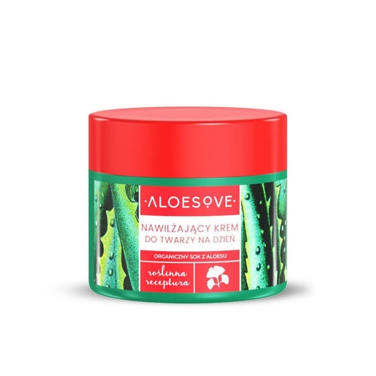 Feuchtigkeitsspendende Tagescreme für das Gesicht von ALOESOVE, 50ml, mit pflegender Aloe Vera für trockene Haut