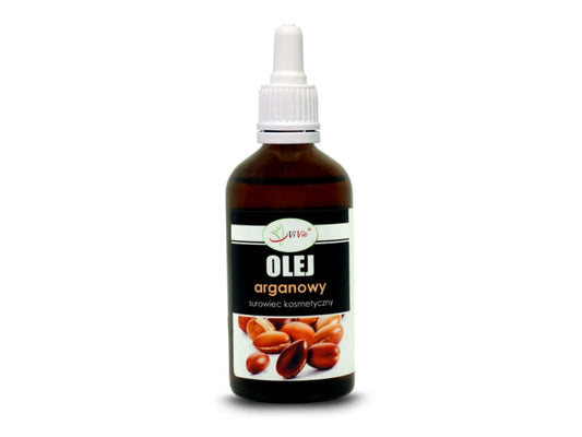 Kaltgepresstes Arganöl von VIVIO in 50 ml Flasche, flüssiges, goldfarbenes Naturprodukt für Haut und Haare.