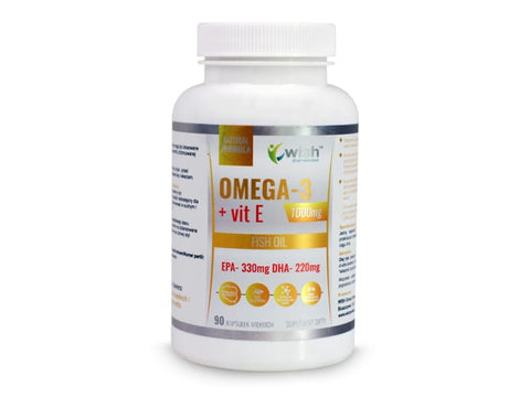 OMEGA 3 fort gold dha220 + vit E - 90 capsules WISH