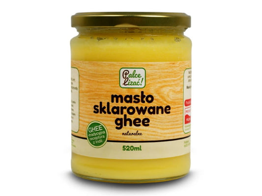 Ghee-Butter von PALCE LIZAĆ in 520ml Flasche, cremige Konsistenz, ideal zum Kochen und Braten, natürlicher Geschmack