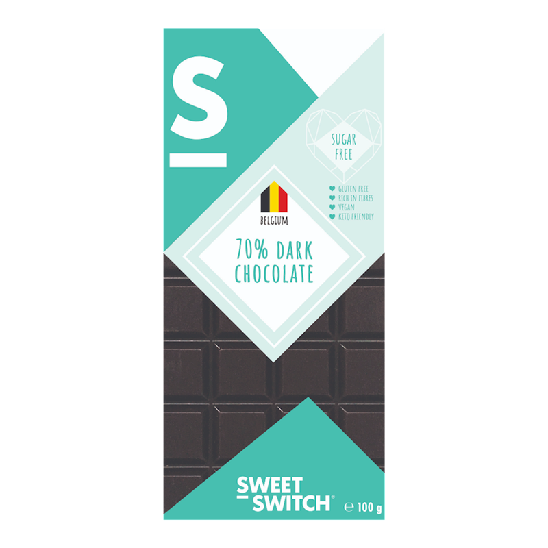 Zartbitterschokolade 70% ohne Zuckerzusatz 100g SWEET SWITCH