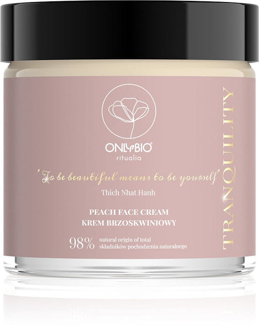 Gesichtscreme mit Pfirsich von ONLY BIO, 50 ml, natürliche Feuchtigkeitscreme für die Hautpflege.