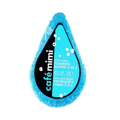 Esponja de ducha empapada de 2in1 blu sky gel 60 g CAFEMIMI