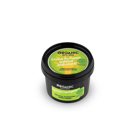 Feuchtigkeitsspendende Handcreme für Mädchen von EUROBIO LAB, 100 ml, cremige Textur auf gepflegten Händen sichtbar