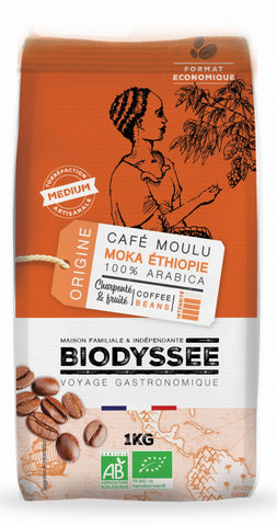 Café 100% Arábica Etiopía Moka granulado 1 kg ECO BIODYSSEE