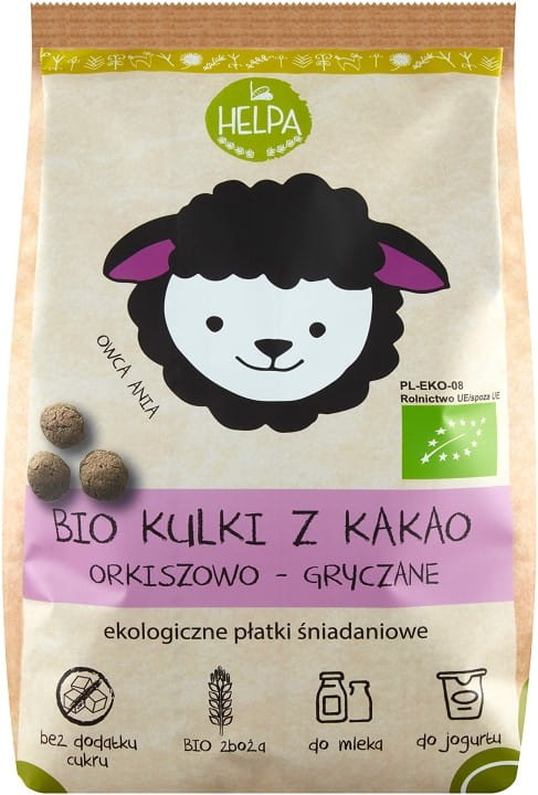 Špaldové pohánkové guľky s kakaom BIO 160 g - HELPA