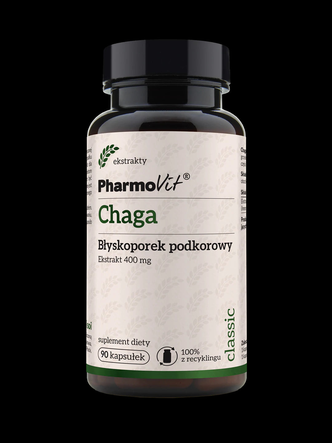 Chaga subkortikaler Chaga 4: 1 Extrakt 400 mg 90 Kapseln PHARMOVIT