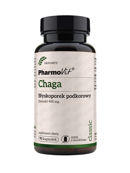 Chaga subkortikaler Chaga 4: 1 Extrakt 400 mg 90 Kapseln PHARMOVIT
