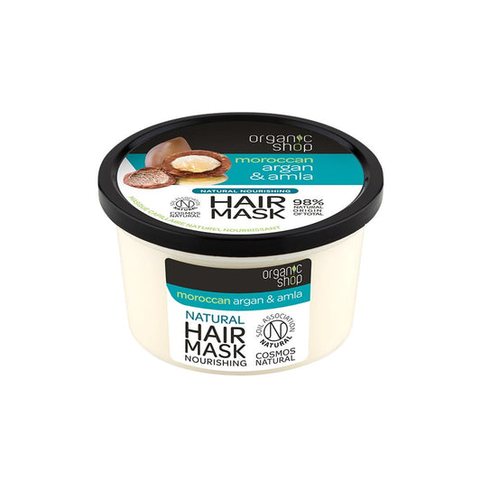 Nährende Haarmaske von EUROBIO LAB mit Kraft und Glanz, 250 ml, cremige Textur für gesundes, glänzendes Haar.