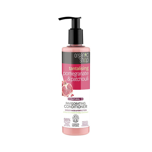 Erfrischende EUROBIO LAB Haarspülung mit Granatapfel und Patschuli, 280 ml, glättet und pflegt das Haar.