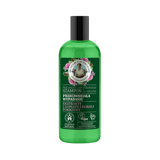 Eurobio Lab Shampoo gegen Haarausfall in 260 ml Flasche, sichtbare Anwendung mit schäumender Textur und pflegendem Effekt