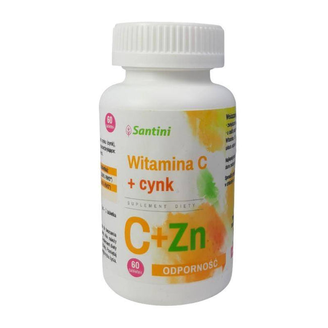 Vitamin C + Zink 60 Tabletten - SANTINI Hover Image