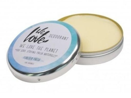 Deospray WE LOVE Forever Fresh, umweltfreundliches Deodorant in 48g Verpackung, nachhaltige Pflege gegen Körpergeruch