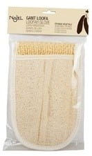 Luffa-Handschuh von Najel zur natürlichen Bekämpfung von Cellulite, mit grober Luffa-Oberfläche für Massage und Reinigung.