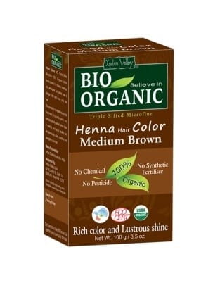 Indus Valley Henna für Haare, mittelbraun, 100g, natürliche Haarfarbe mit Henna Pulver in einer Packung.
