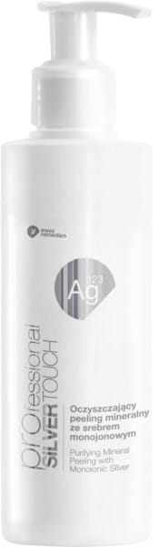 Mineralpeeling AG 123 von SILOR in 200ml Flasche, zeigt die Verpackung und Produktbeschreibung auf der Vorderseite.
