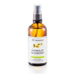 Hamamelishydrolat von SHAMASA in 100ml Flasche, klares Gesichtswasser mit natürlichen Hamamelis-Extrakten.