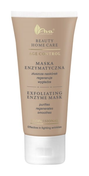 Enzymmaske von AVA LABORATORIUM, 100 g, für die Hautpflege, zeigt die Verpackung und Produktdetails.
