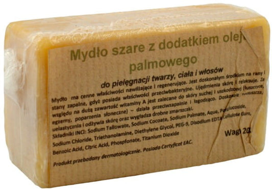 Graue Seife mit Palmöl Kapsel 200g CARMEN - Biogo.de