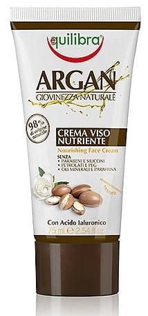 Argan pflegende Gesichtscreme von EQUILIBRA, 75 ml, feuchtigkeitsspendende Gesichtspflege in Tubenform