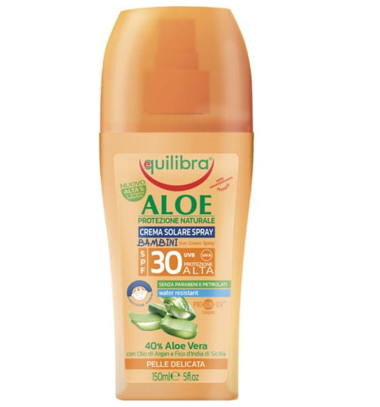 EQUILIBRA Sonnenschutz SPF 30+ für Kinder, Sonnencreme mit hohem Lichtschutzfaktor, cremige Textur, auf der Haut aufgetragen