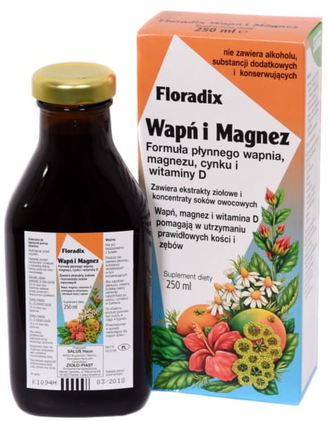Kräuter - Calcium und Magnesium Nabe 250 ml FLORADIX flüssig - Biogo.de