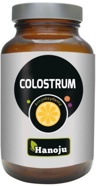 HANOJU Bio Colostrum Kapseln, 90 Stück, 500 mg zur Unterstützung des Immunsystems, in einer weißen Packung.