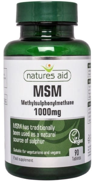 MSM 1000 MG 90 Registerkarte. organischer Schwefel NATURES AID