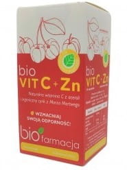 BIO Vitamin C Zink Beutel von BIOPHARMATION, mit frischen Zink- und Vitamin C-Granulaten in 14 Beuteln für das Immunsystem.