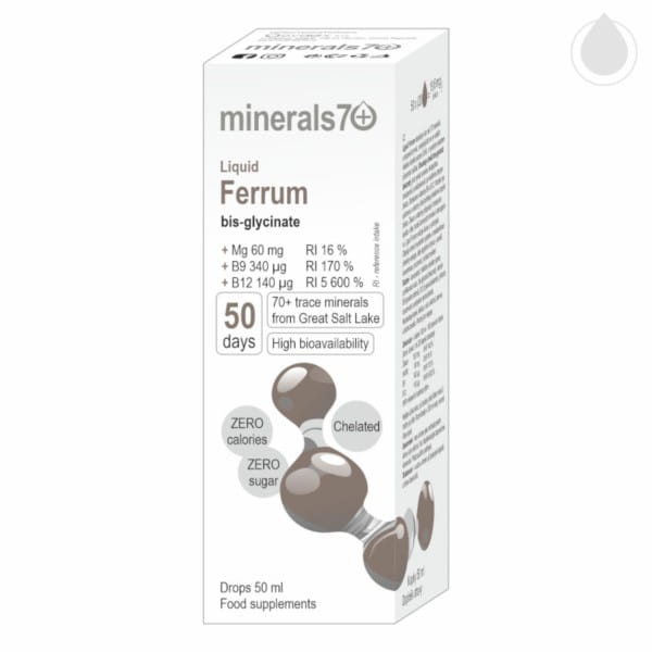 Ferrum flüssige Tropfen 50 ml Eisen MINERALIEN7 +