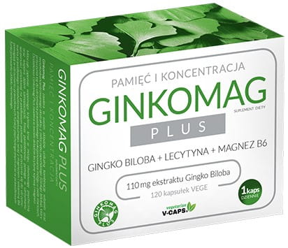 Ginkomag plus 120 Kapseln, besserer XENICOPHARMA-Speicher - Biogo.de