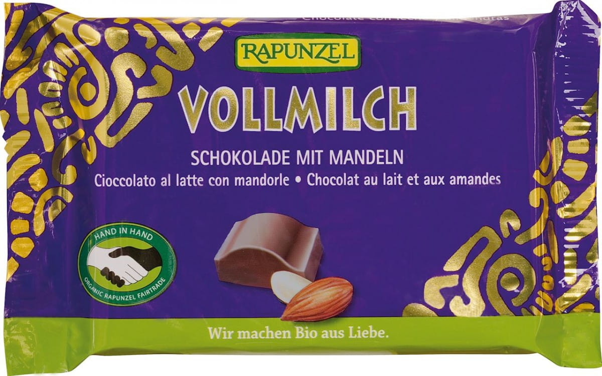 Milchschokolade mit Mandeln BIO 100 g - RAPUNZEL