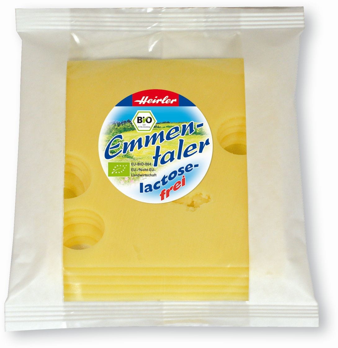 Laktosefreie Emmentaler-Scheiben 50% BIO 120 g - HEIRLER