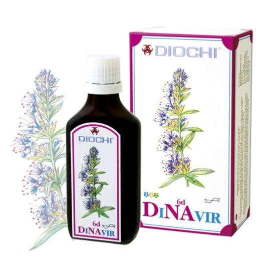 DIOCHI Dinavir 50 ml Lunge und Milz Tropfen in Flasche, natürliche Heilmittel für Lunge und Milz, Blick auf Produktflasche