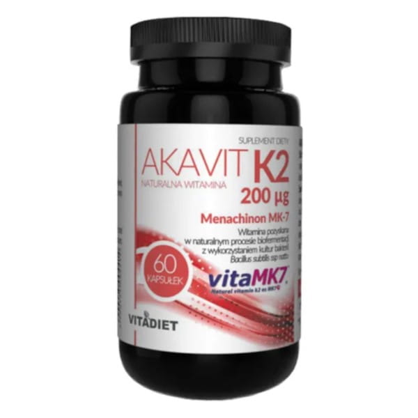 Akavit Vitamina K2 200 UI 60 capsule VITADIET