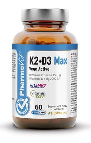 Vitamin K2 D3 pflanzlicher Wirkstoff 60 Kapseln PHARMOVIT