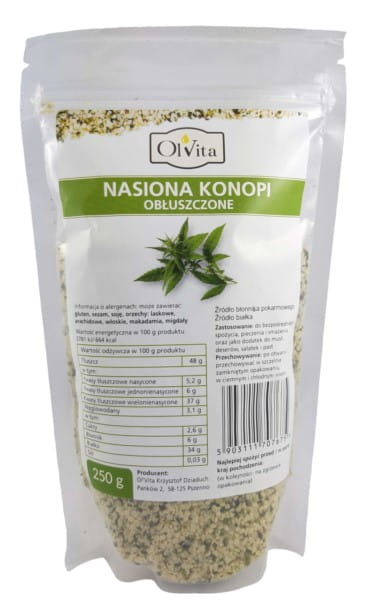 Konopné semienka lúpané 250g OLVITA