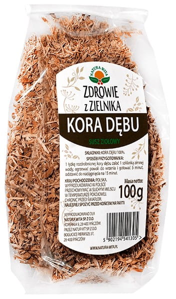 Dubová kôra 100g má protizápalové vlastnosti NATURA VITA