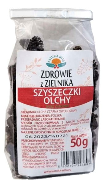 Erlenzapfen von NATURA WITA, 50 g, natürliche braune Zapfen, ideal für Dekoration oder Naturprojekte, auf weißem Hintergrund
